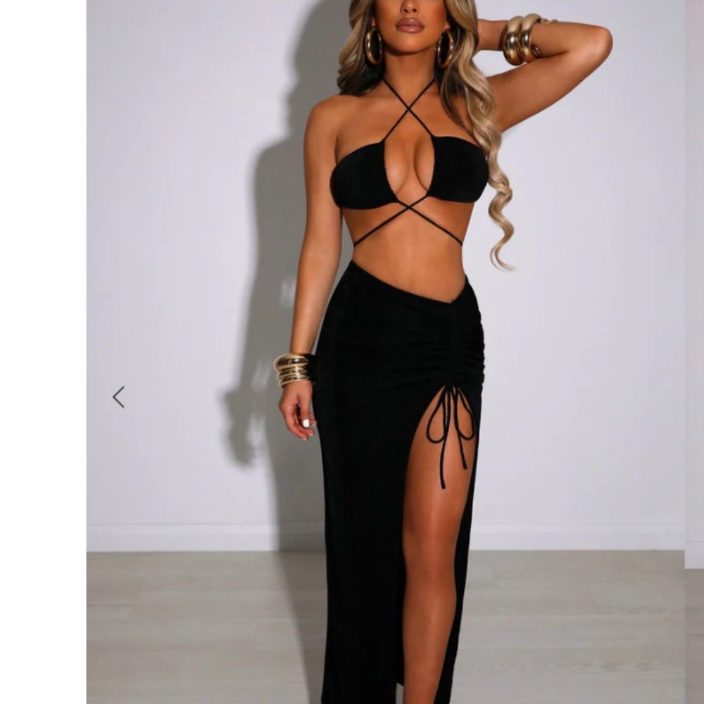 BabyBoo Ariela Maxi 2 Piece Set (XS - Black)